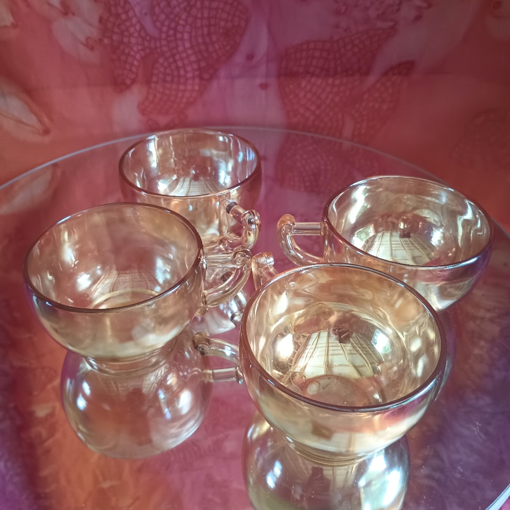 Elegant Gold Glass Goblets